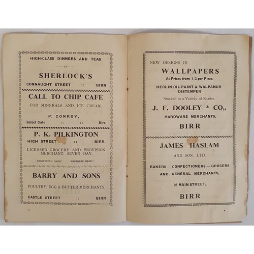 346 - Birr: Souvenir Programme for The Leinster Championship Sports at St Brendan's Park July 1949. With d... 