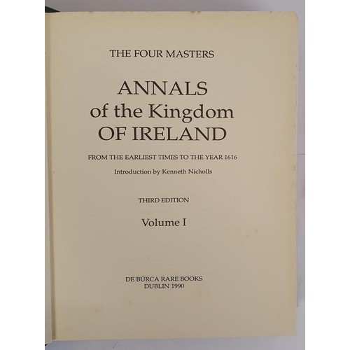 391 - Annals of the Kingdom of Ireland. From the Earliest Times to the Year 1616 by The Four Masters. De B... 