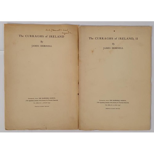 393 - Irish Interest: The Curraghs Of Ireland Hornell, James Published by The Society For Nautical Researc... 