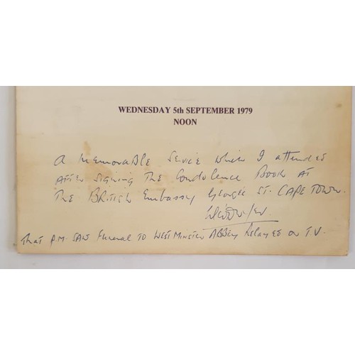 399 - Memorial Service to Commemorate the Life of Lord Louis Mountbatten, 1900-1979. Held Wednesday 5th Se... 