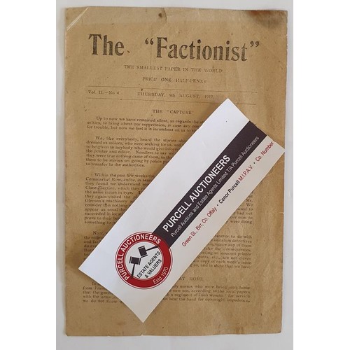 405 - [subversive republican newspaper published and printed in Limerick City]. The ‘Factionist&rsqu... 