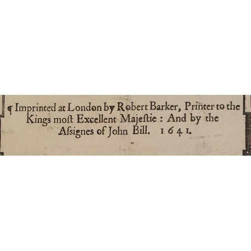 406 - Original rare broadside. cardboard mounted Charles 1. His Majesties Message to House of Commons Febr... 