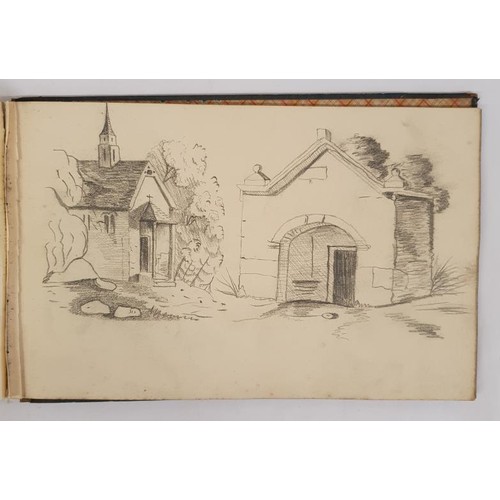 414 - Mid c 19th Century Pencil/Charcoal Drawings (22). Bookplate of Cleary's Wholesale and Retail Print S... 