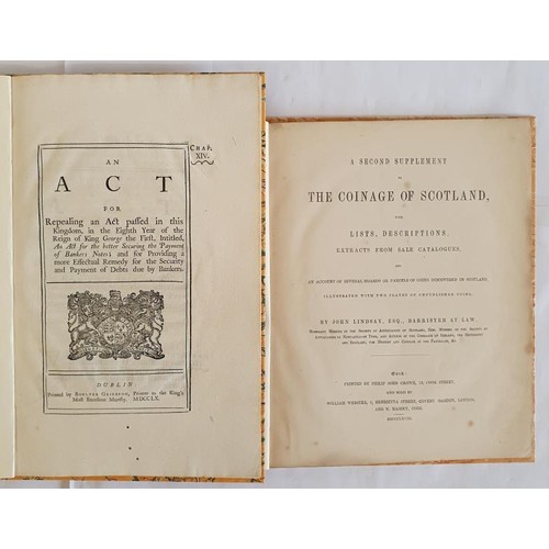 436 - An Act for the better Securing the Payment of Banker's Notes. Dublin.1760.Marbled boards and John Li... 