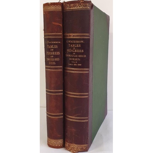 441 - 2 Volumes. Tables of Pedigrees of Thorough-bred Horses from the earliest accounts to the year 1897 i... 