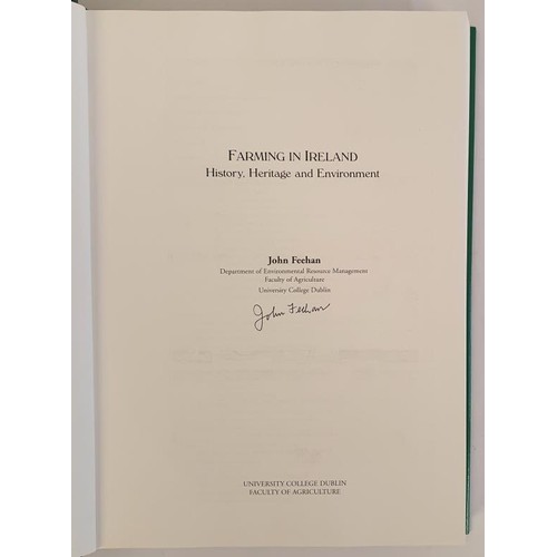 451 - John Feehan, Farming in Ireland, folio, dj, mint, 2003. Signed copy of now very scarce magisterial w... 