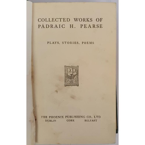 454 - 'The Complete Works of Patrick Pearse c. 1920 in five volume: Plays, Poems Stories; Political Writin... 