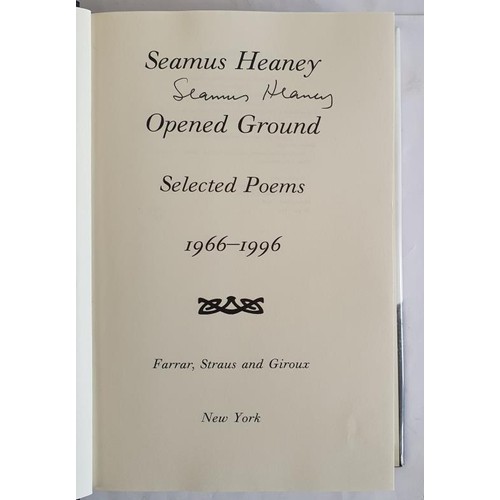 484 - Seamus Heaney. Opened Ground 1998. 1st. Signed by Heaney on title page. Pristine copy with colour il... 