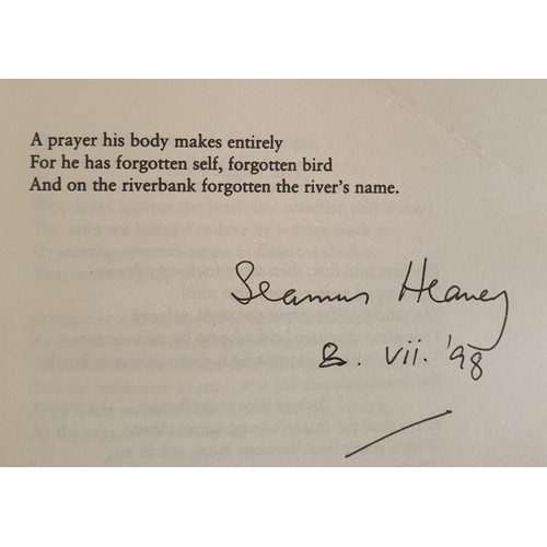 488 - Seamus Heaney Signed, The Spirit Level (Faber & Faber, 1996). Signed (and dated - 8/vii/98) by S... 