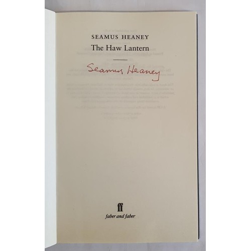 489 - Seamus Heaney The Haw Lantern, Signed, 1st Ed, Faber and Faber