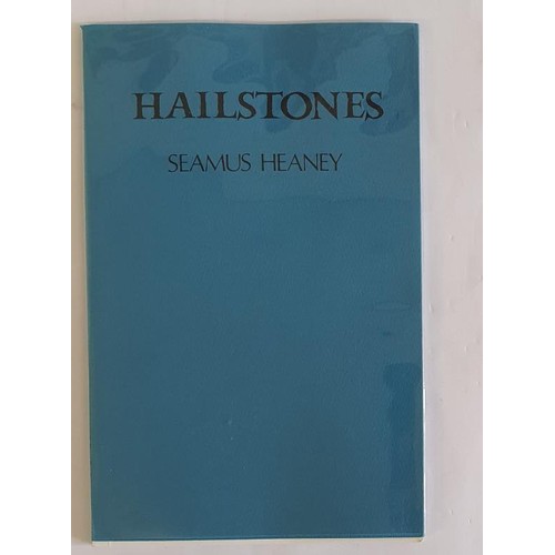 490 - Seamus Heaney, Hailstones, SIGNED 1984, Gallery Press, limited edition of 750 copies, in card wraps ... 