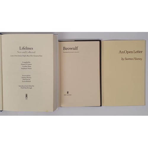 494 - An Open Letter, Seamus Heaney, A Field Day Pamphlet, 1983, Fine condition Beowulf, Seamus Heaney, Fa... 