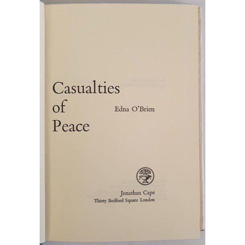 528 - Edna O’Brien; Casualties of Peace, First edition, first print with signed bookplate by the aut... 