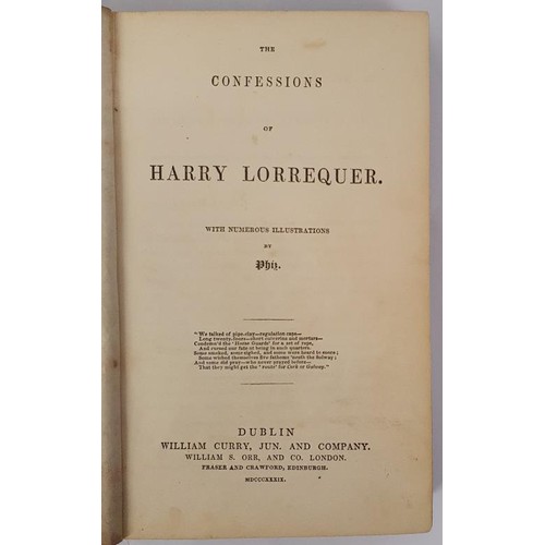 535 - The Confessions of Harry Lorrequer with Numerous Illustrations by Phiz. Published by Dublin, Ireland... 