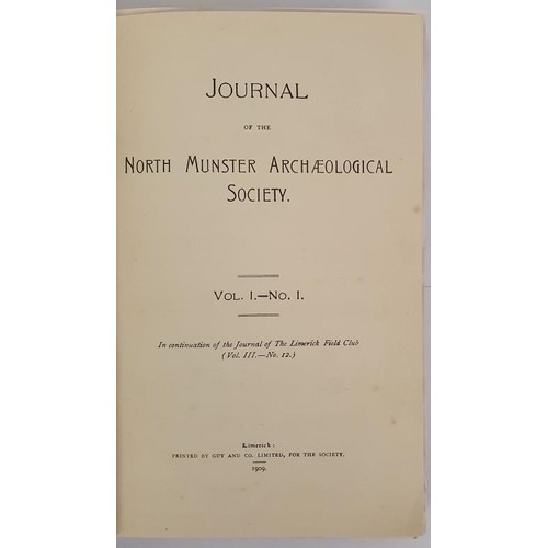 548 - North Munster Antiquarian Journal from 1909-1919. published from 1909 to 1919, when the Society ceas... 