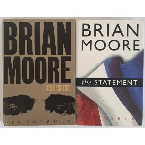 570 - Brian Moore; Lies of Silence, First edition, first print, signed and dedicated, HB, Bloomsbury 1990;... 