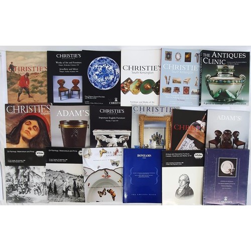 593 - Auction Catalogue: Collection of Catalogues from the 1990's-2000's from Auction Houses of Adam's ; H... 