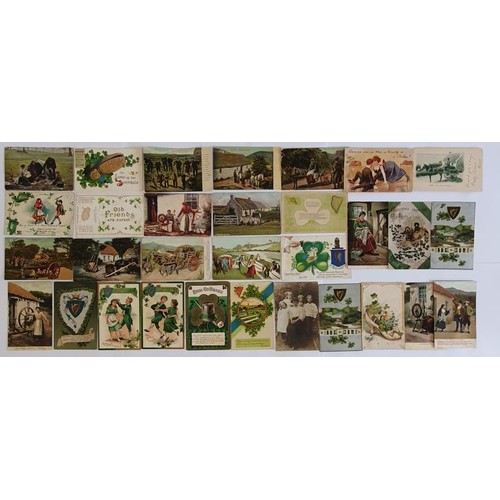 39 - Postcards - an Irish collection which includes Good Luck the Land of the Shamrock (with a packet of ... 