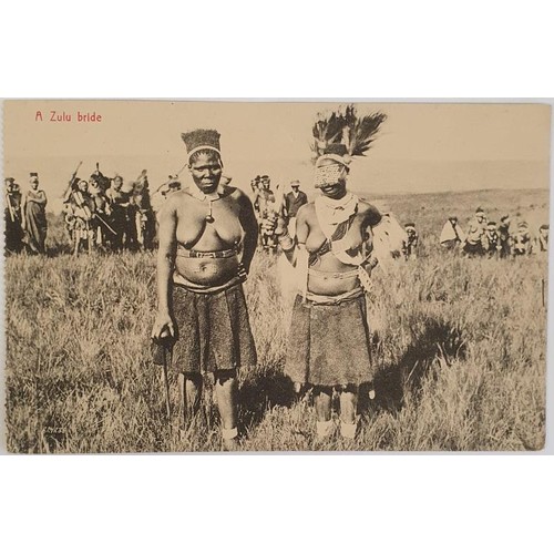 44 - A Zulu Bride. Published by A. Rittenberg, Durban. Black and white, unused. Circa 1910