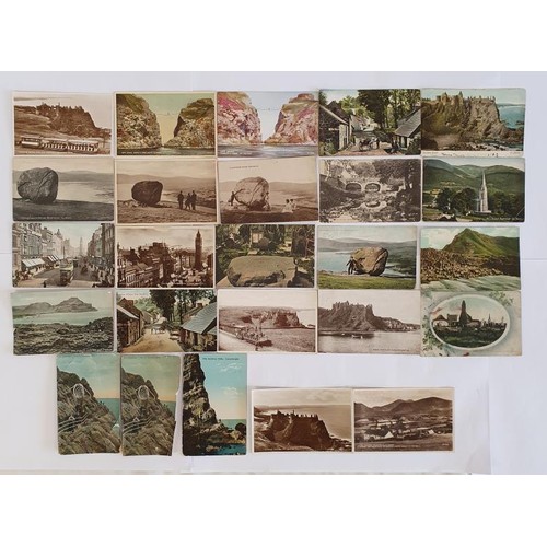 50 - Postcards- Ulster, a collection which includes Giant's Causeway from the Sea, Cloughmore Stone Rostr... 