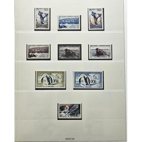 French Antarctic Territory 1955/56 to 1999 Housed in De Luxe Lindner Album 99% complete fine unmounted mint.