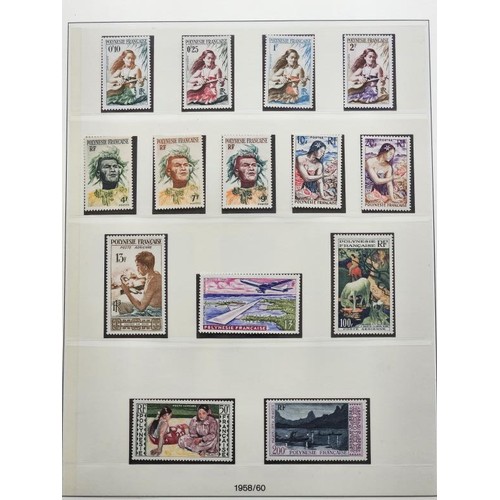 French Polynesia 1958/60 to 1982 Housed in De Luxe Lindner Album 100% complete fine unmounted mint