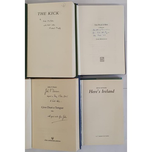 123 - ALL Signed Titles: Give Dust A Tongue by John F Deane, 2015; The Pear is Ripe by John Montague, 2007... 