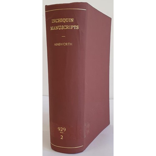 133 - The Inchiquin Manuscripts AINSWORTH,JOHN [ED.] Published by Irish manuscripts commission Dublin 1961... 