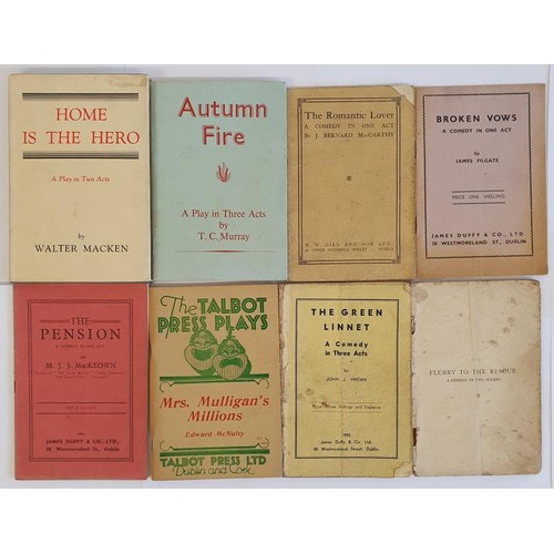 138 - Irish Plays. Autumn Fire by T. C. Murray in dj; Mrs. Mulligan’s Millions by Edward McNulty. 19... 