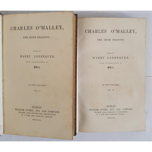 159 - [ticketed bookbinder] Charles O’Malley the Irish Dragoon by Harry Lorrequer [Charles Lever]. D... 