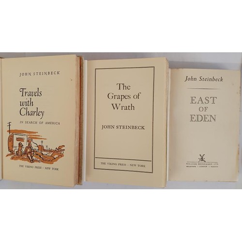 187 - John Steinbeck: Travel with Charley, in search of America,1962; East of Eden,1952; The Grapes of Wra... 