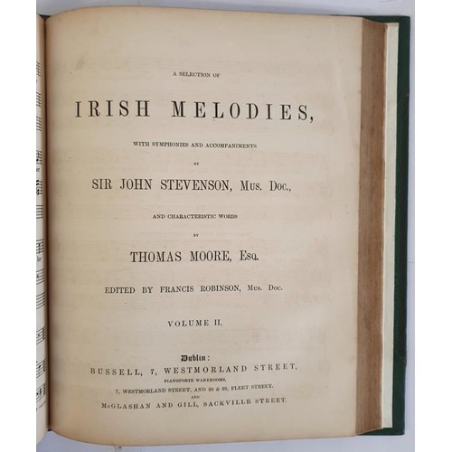 232 - A Selection of Irish Melodies with Symphonies and Accompaniments by Sir John Stevenson and character... 