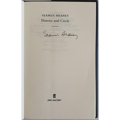 249 - Heaney, Seamus. District and Circle. London: Faber, 2006. Octavo. Green papered boards. SIGNED by Se... 