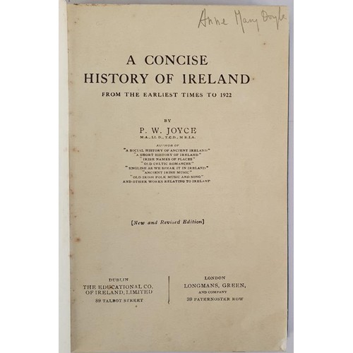 261 - P W Joyce. A Concise History of Ireland, published c 1920