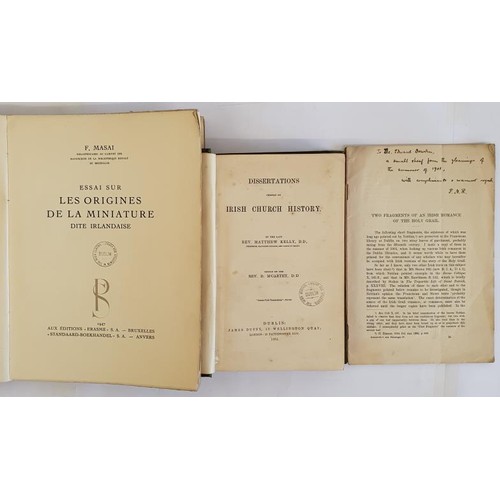 279 - Irish Interest: Dissertations on Irish History by Rev M Kelly, 1864; essai SVR Les Origins de la Min... 