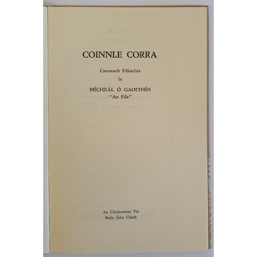 297 - Coinnle Corra. Cnuasach Filiochta le Micheál Ó Gaoithín, ‘An File’.... 