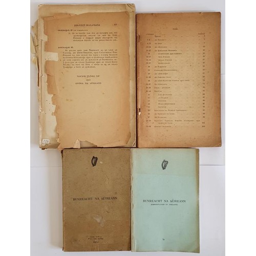 311 - Irish Constitution: 2 unbound copies of the draft constitution, late 1930s; 2 copies of constitution... 