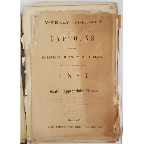 327 - Weekly Freeman, Cartoons forming Political History of Ireland , 1887 with appropriate verses; c 50 i... 