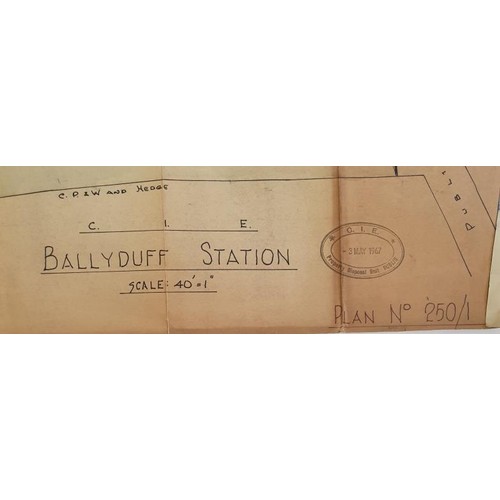 344 - A Plan of Ballyduff and Mocallop Railway station 1962. This station closed in 1965.