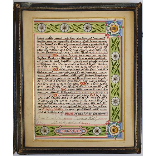 345 - Commemorative Illumination Presented to Rev. Fred Smith of Garston (Liverpool)1902 on the Occasion o... 