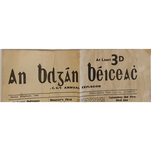 348 - An Bolgán Béiceac: 3 issues of this Newspaper of University College Galway from the ye... 