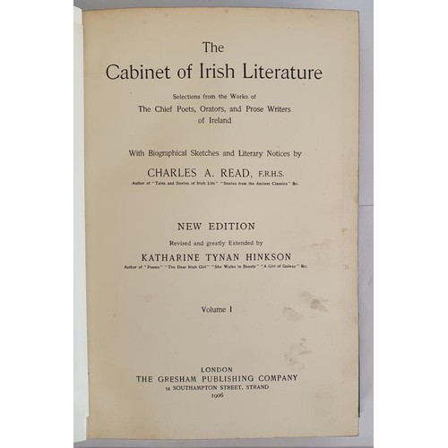 373 - The Cabinet of Irish Literature. Works of Chief Poets, Orators, Prose Writers of Ireland. biographic... 