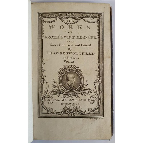 383 - Dean Swift; odd early Dublin printings in full calf; small 8vo: J Williams, Vol13, (1767), Vol 16, (... 