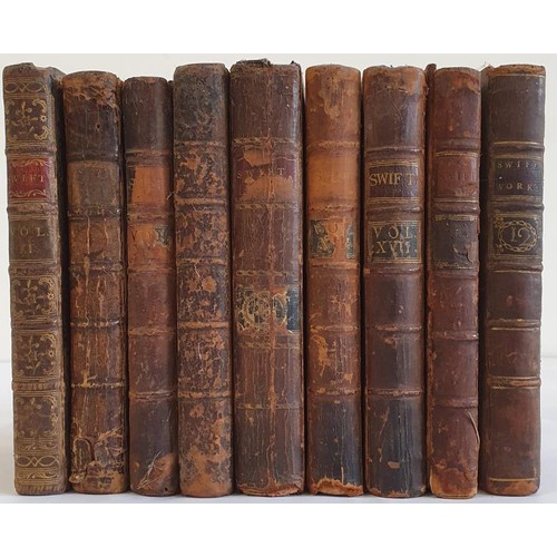 383 - Dean Swift; odd early Dublin printings in full calf; small 8vo: J Williams, Vol13, (1767), Vol 16, (... 