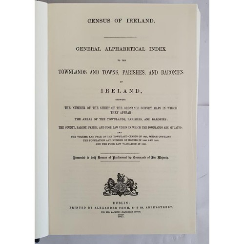 487 - General Alphabetical Index to Townlands and Towns, Parishes and Baronies of Ireland. Based on the ce... 