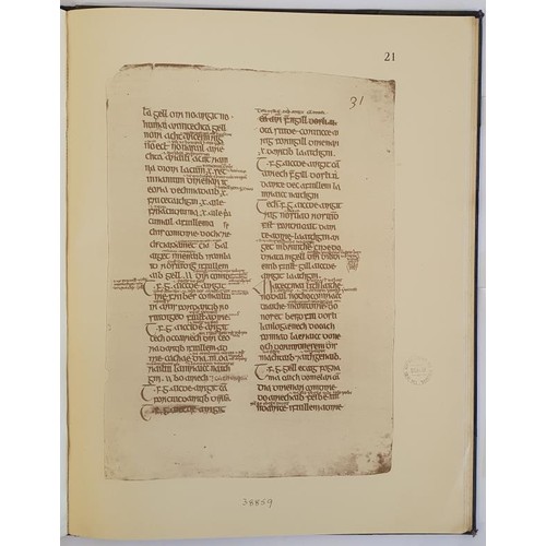 505 - Seanchas Már; Facsimile of the Oldest Fragments in the Library of Trinity College, Dublin (An... 