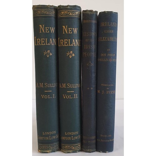 535 - New Ireland by A. M. Sullivan. Sampson Low. 1877. 2 volume set in embossed cloth. Presentation set; ... 