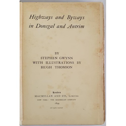 23 - Highways and Byways in Donegal and Antrim, Stephen Gwynn 1899, MacMillan, New York,HB,Illustrations ... 