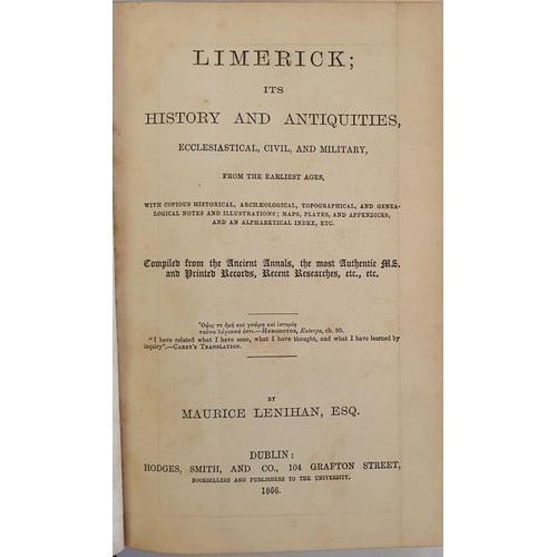 37 - 'Limerick - its History of Antiquities, Ecclesiastical, Civil & Military from the Earliest Ages'... 