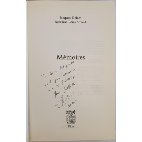 98 - Mémoires by Jacques Delors SIGNED with an inscription, 2004